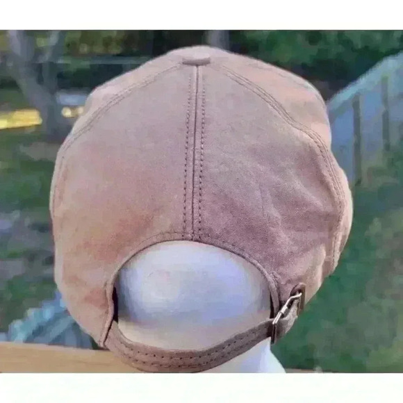 Vintage Henschel Brown Distressed Leather Baseball Cap Hat Made In USA St Louis - Picture 4 of 11